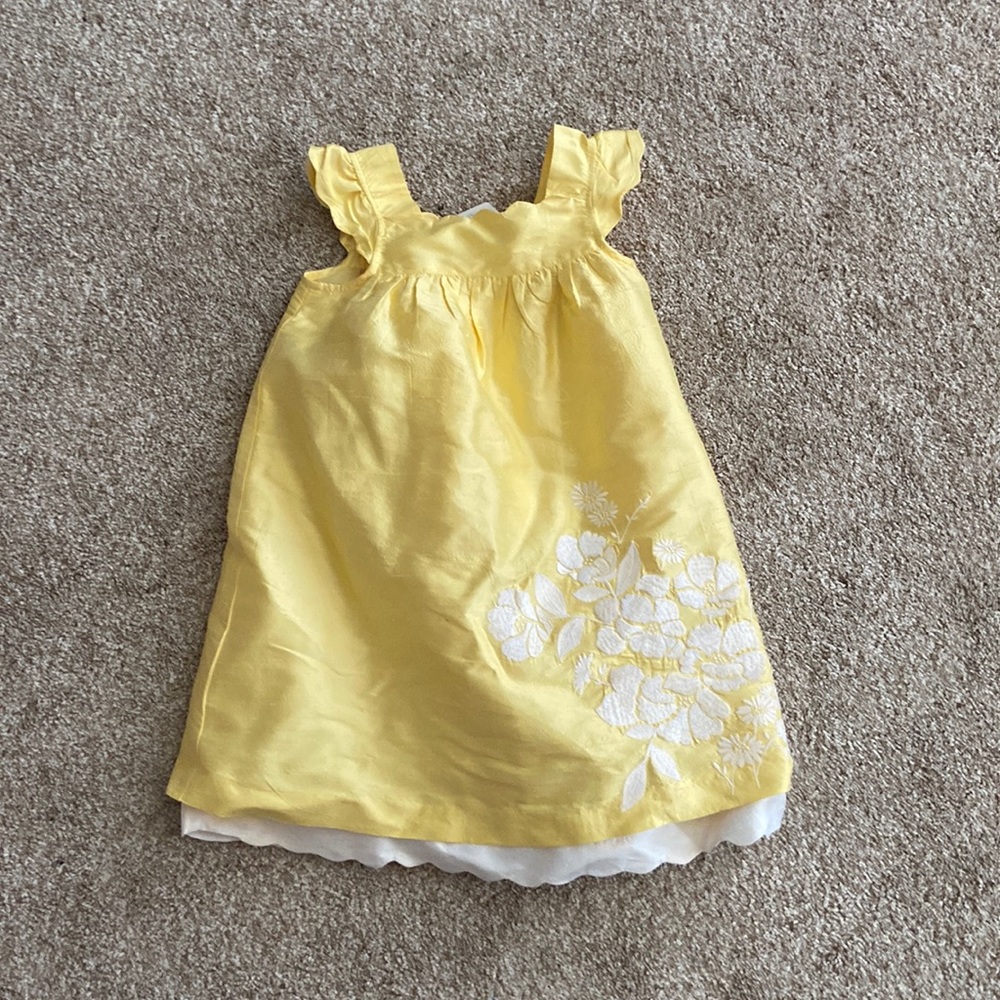 Janie and Jack 3t girls Spring celebration dress, yellow